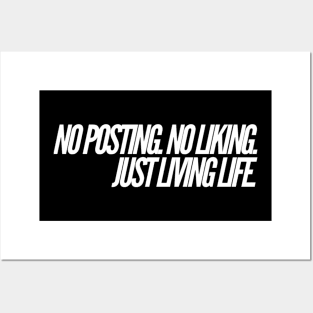 No posting no liking Posters and Art